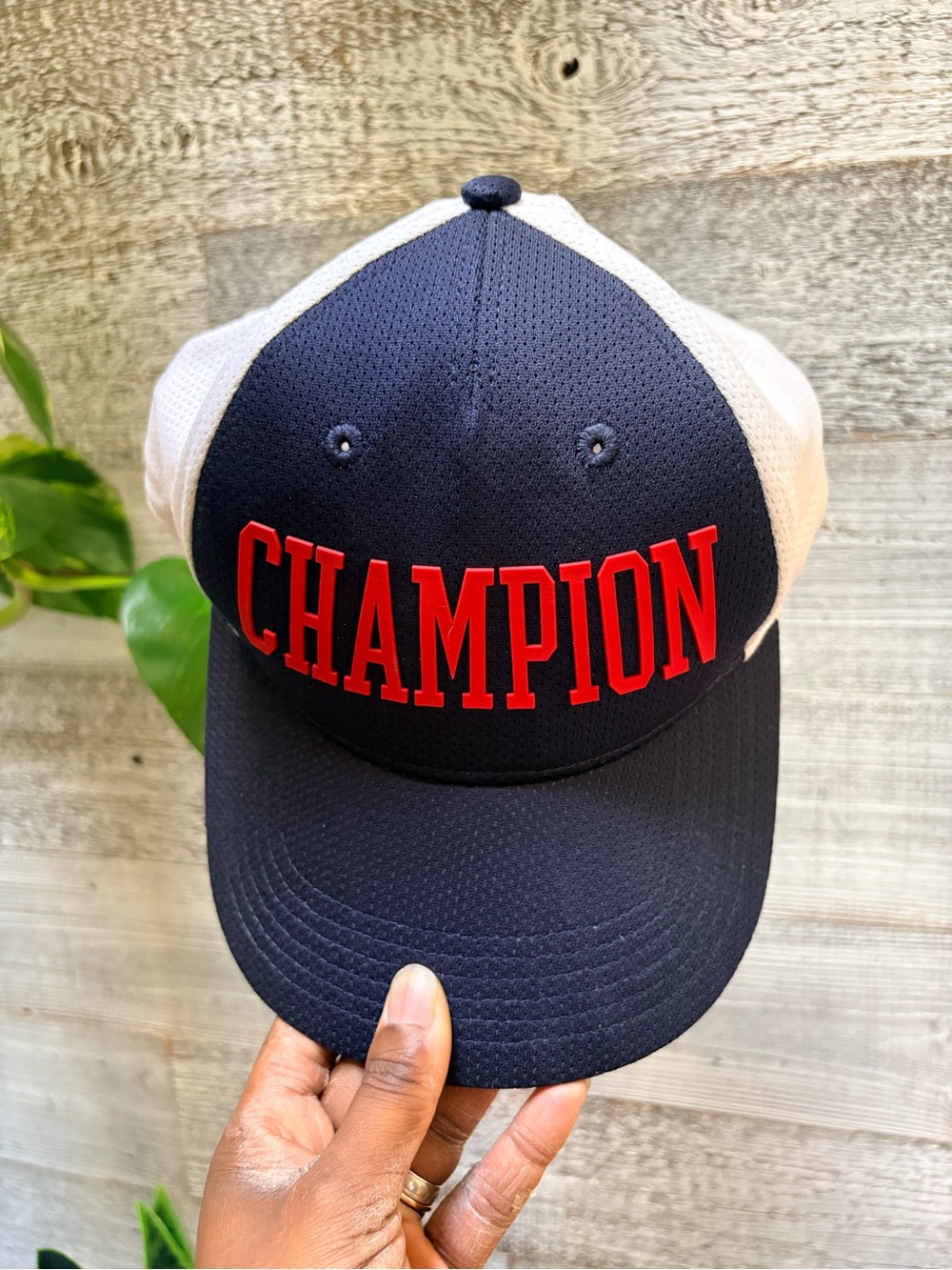 3/$30 | Champion | Classic Navy/White Mesh Trucker Baseball Cap - Small